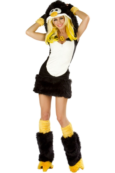 Cute Penguin Costume with Zipper